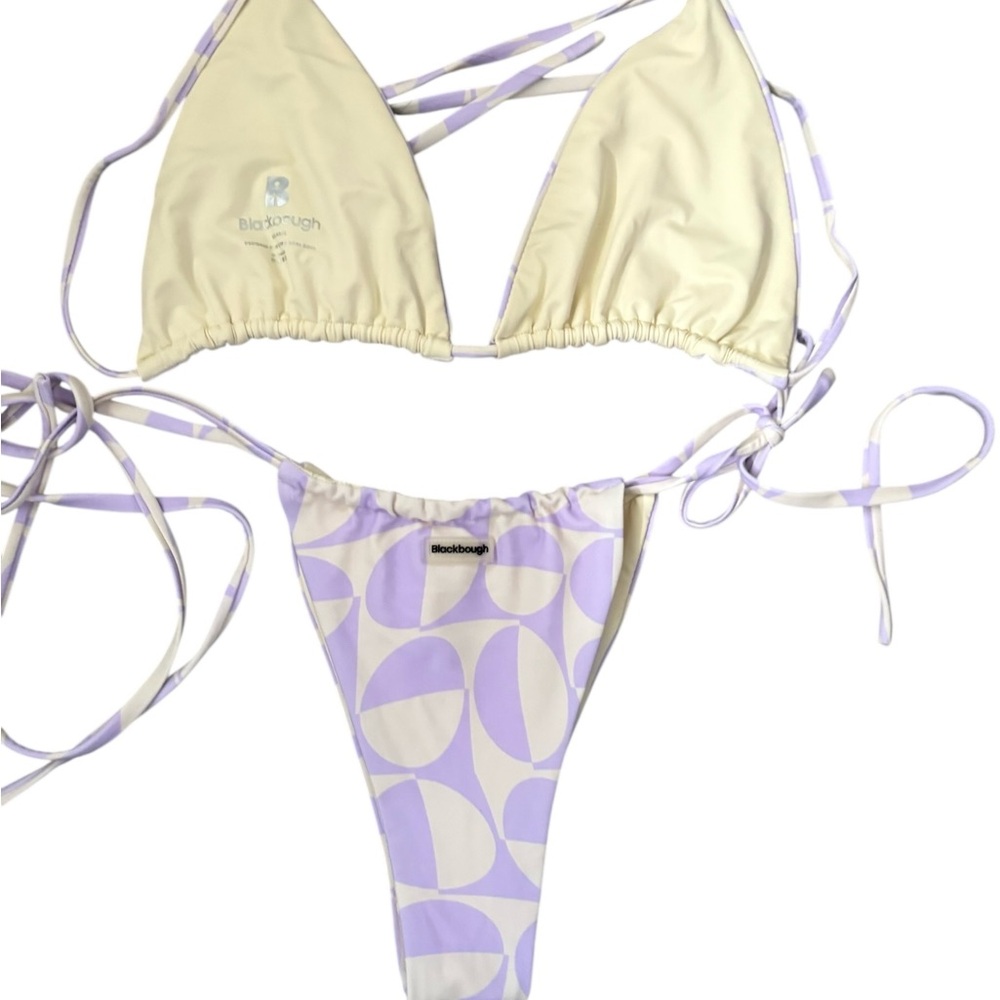 Blackbough Darling Disco Bikini Bottom + Triangle Top Blue/Purple - Picture 6 of 11